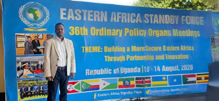 A Danjire team member at the Eastern Africa Standby Force meeting